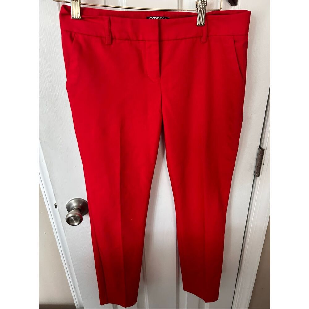 Express red dress pants size 4R work pants skinny